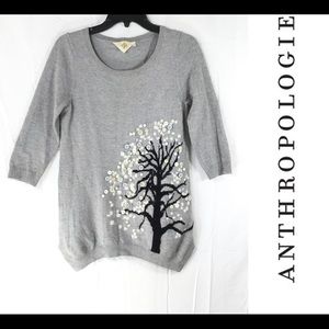 HWR buttontree gray tunic sweater top SZ XS